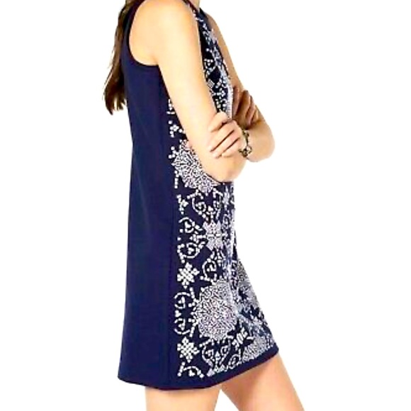 Micheal Kors Women's Navy Blue Studded Front Formal Dress Size Small NWT - Picture 8 of 13